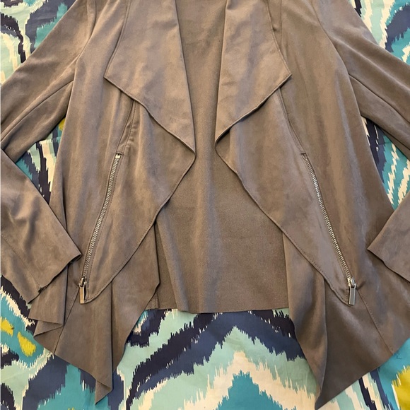 Suede Zipper Blazer - Picture 2 of 5